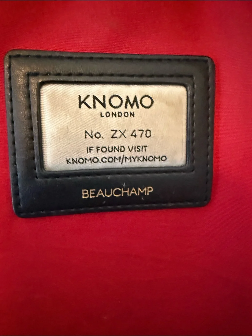 Knomo Black Nylon Backpack with Gold Hardware